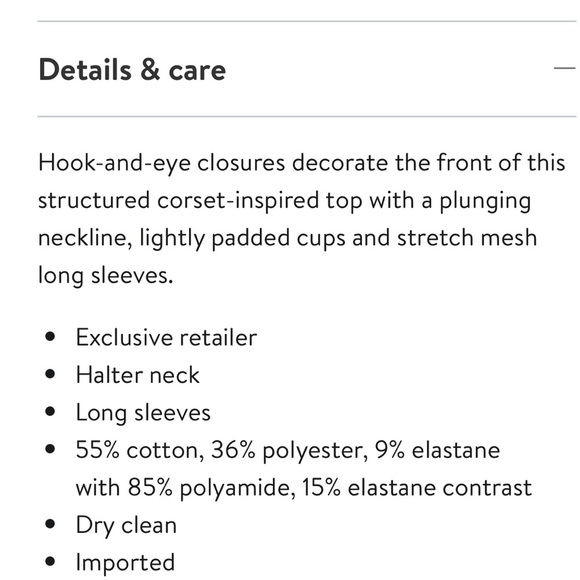 HOUSE OF CB Mina Plunge Long Sleeve Structured Corset Top Black M Edgy Bustier - Picture 16 of 16